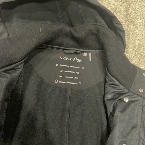 Black Long Trench Water Resistant Jacket - Picture 3 of 6